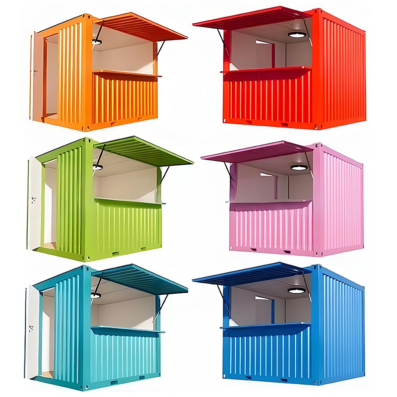 Malý obchod s kontejnery (panel z vlnité lepenky)